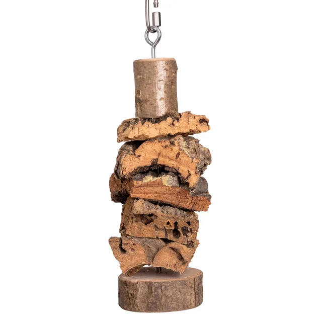 rico-s-futterkiste-kork-schredder-rolle-papageienspielzeug-nachf-llbar image 1