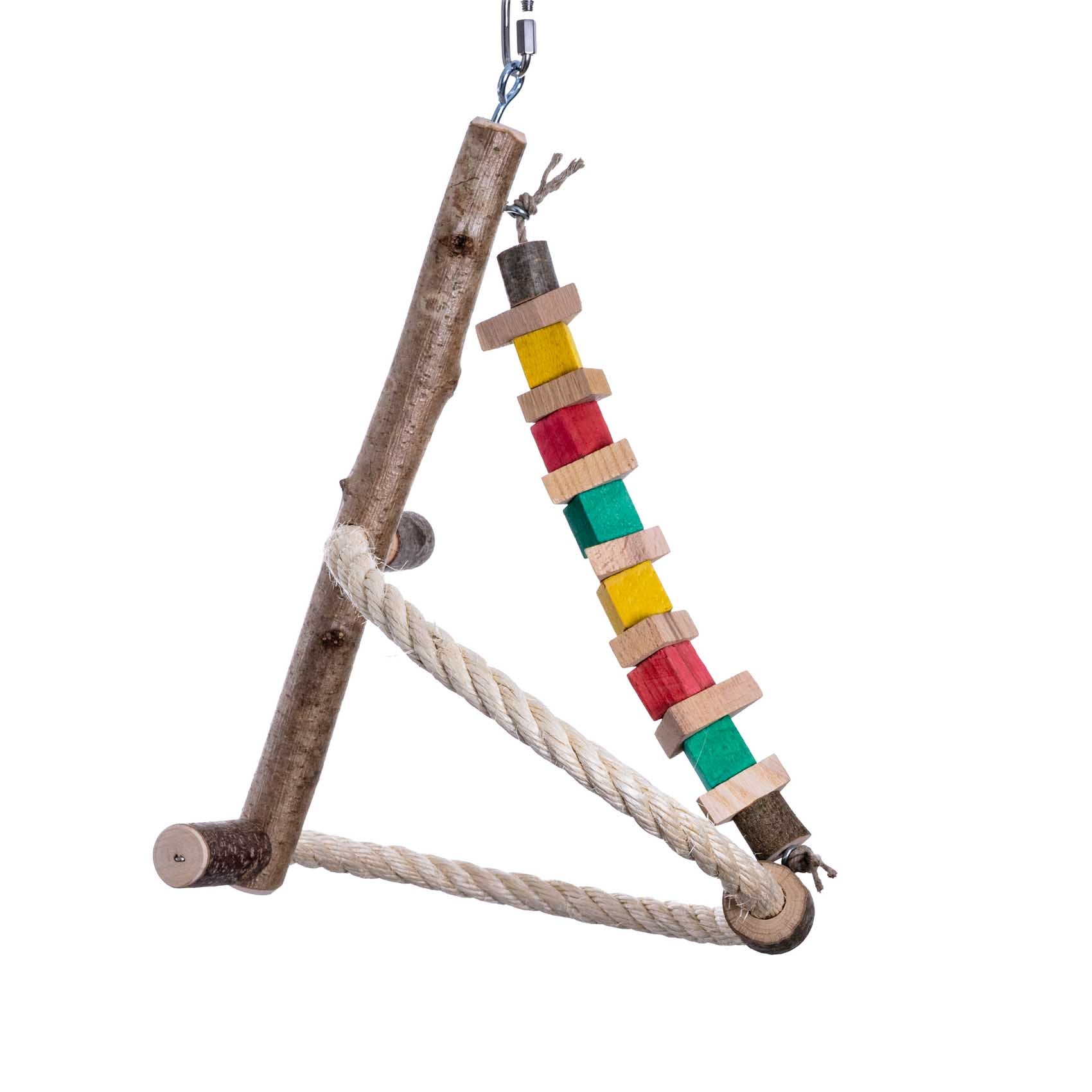 rico-s-futterkiste-sisal-pyramiden-schaukel-sittich-40cm-natur image 2
