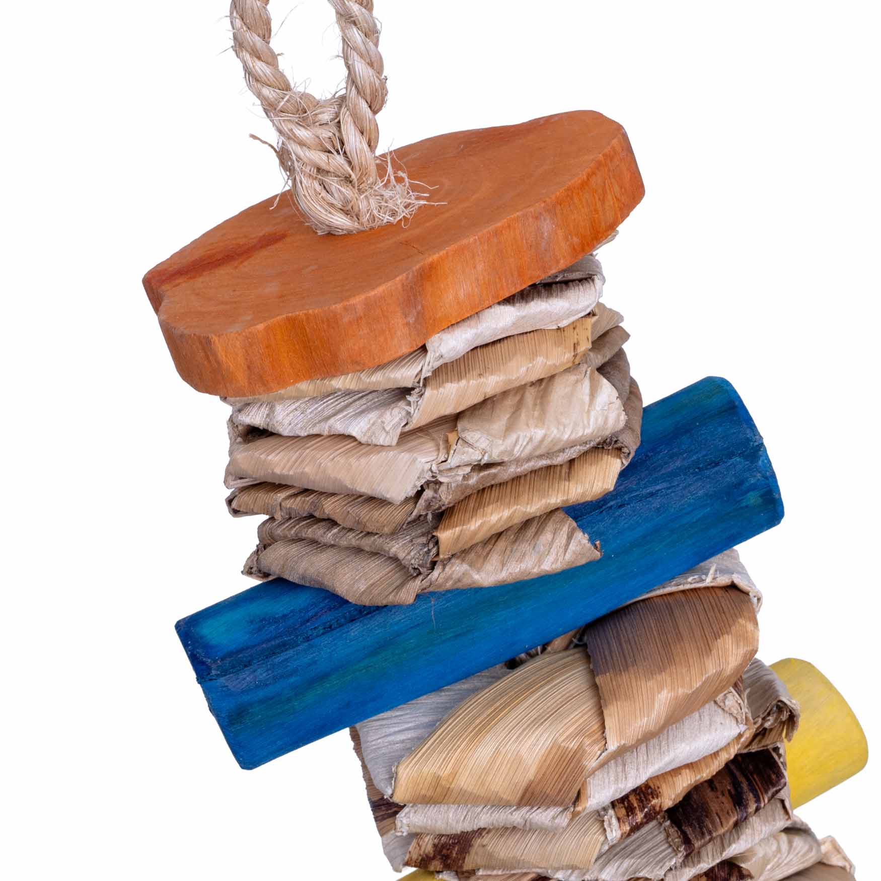 rico-s-futterkiste-zylinder-turm-papageienspielzeug-holz-26-cm image 2