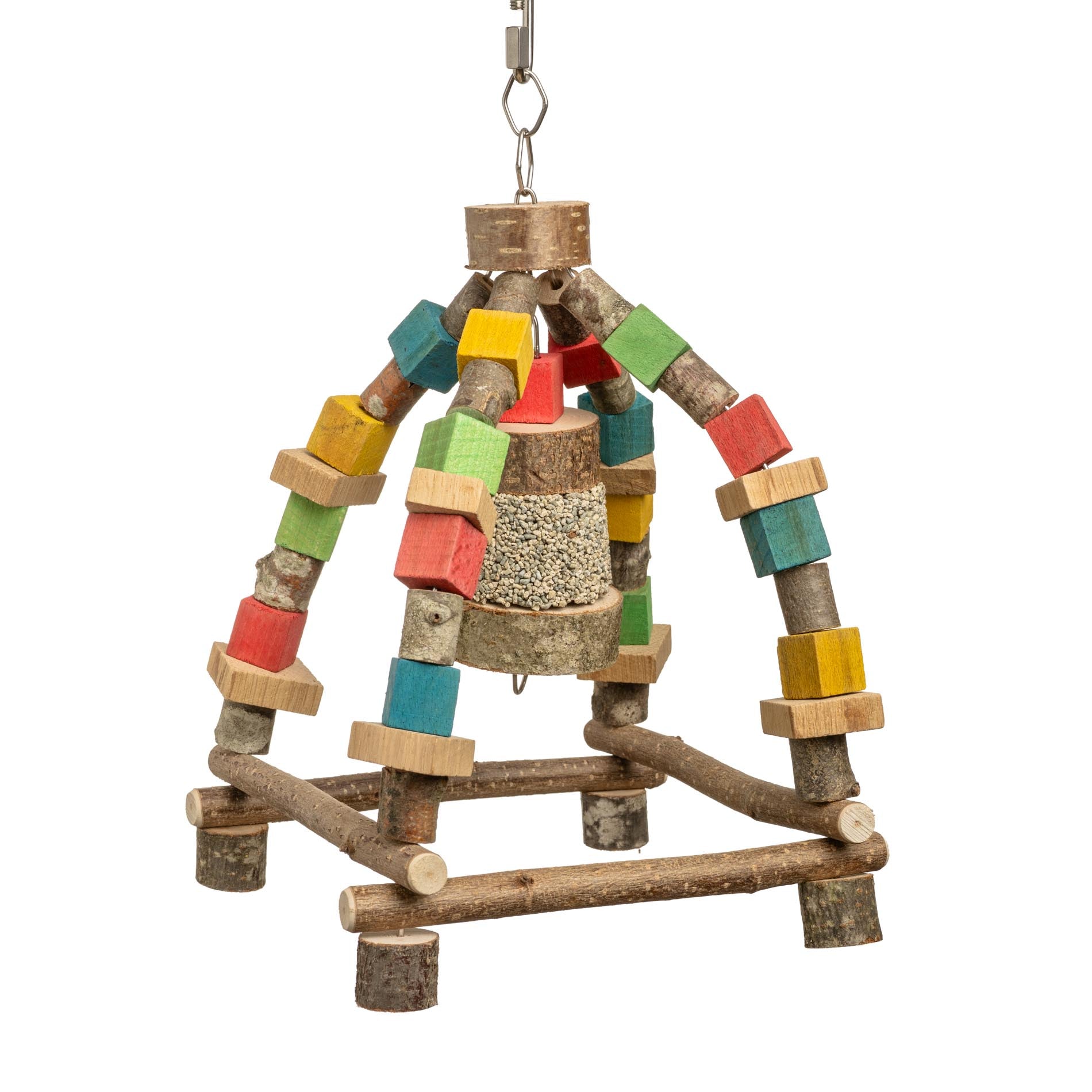 rico-s-futterkiste-play-cage-spieltempel-sittiche-mit-mineralstein image 1