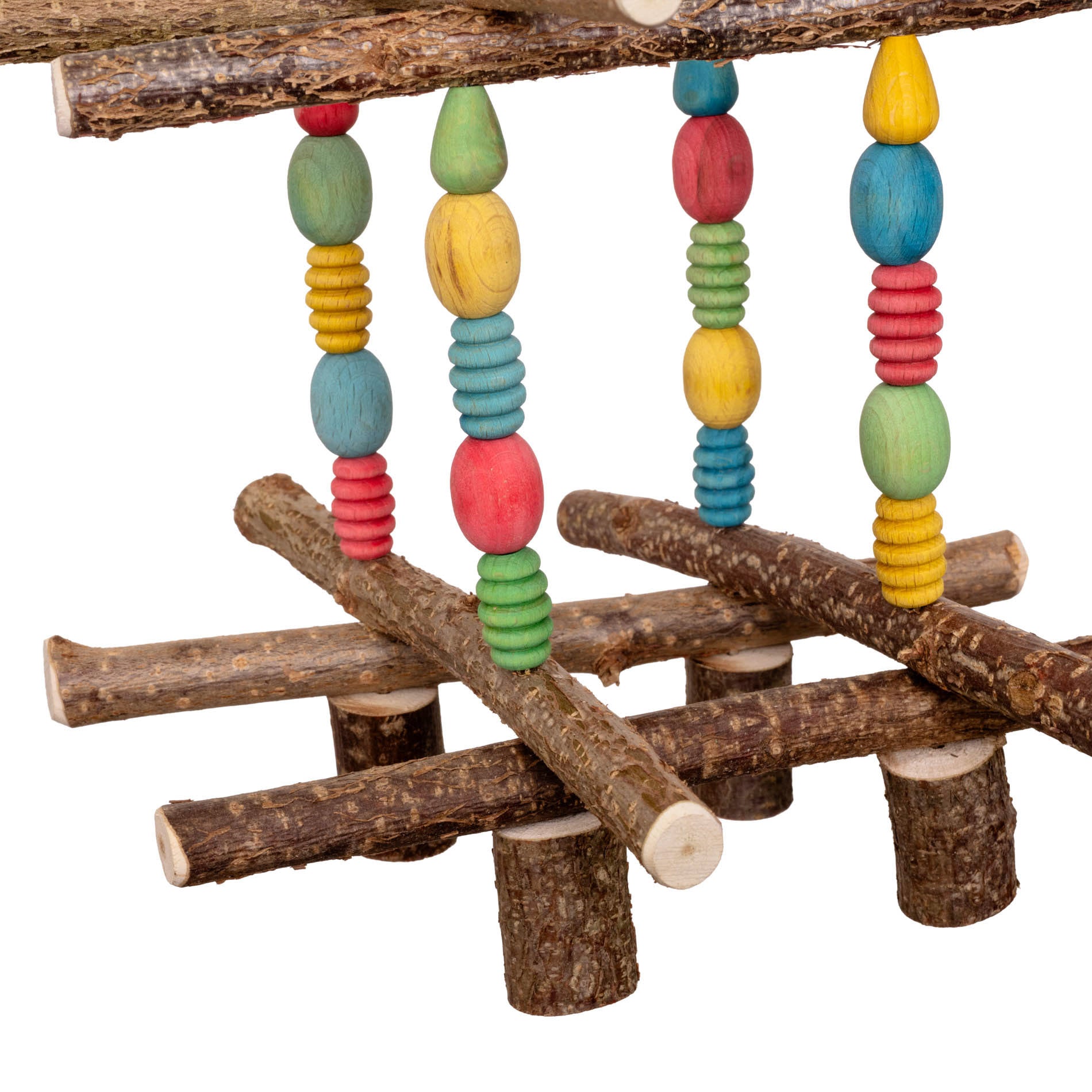 mg-kletterturm-abenteuer-sittichspielzeug-kletterturm-30-cm-naturholz image 2