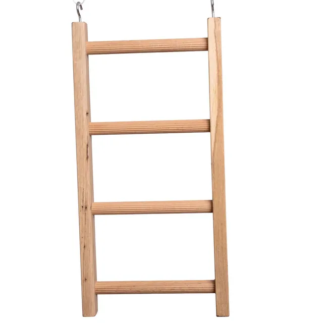 rico-s-futterkiste-sittich-holzleiter-vogelspielzeug-4-sprossen-hartholz image 1