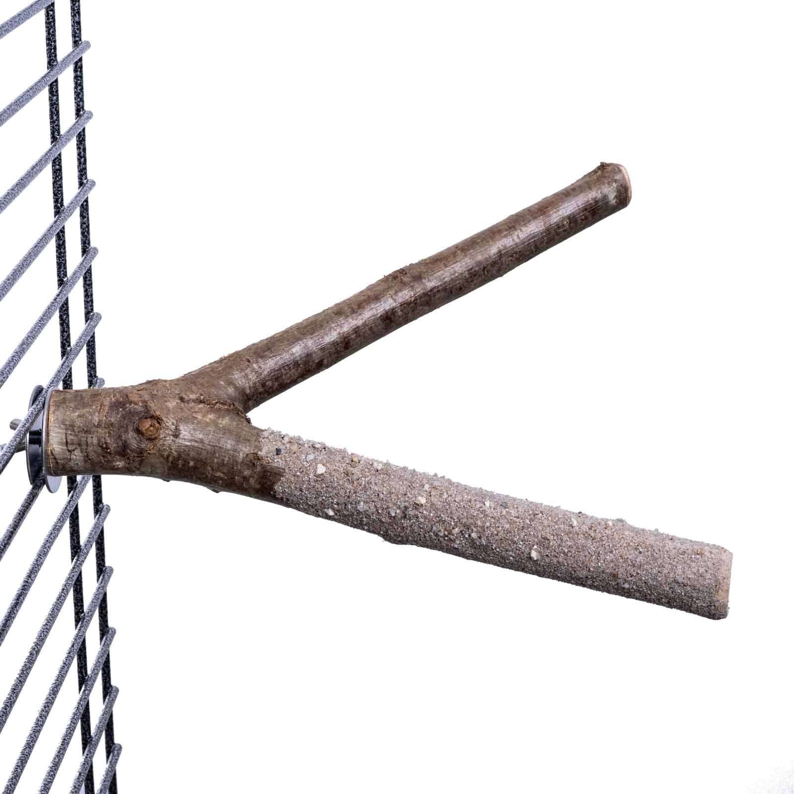 rico-s-futterkiste-krallenpflegeast-papagei-astgabel-sand-25-cm image 1
