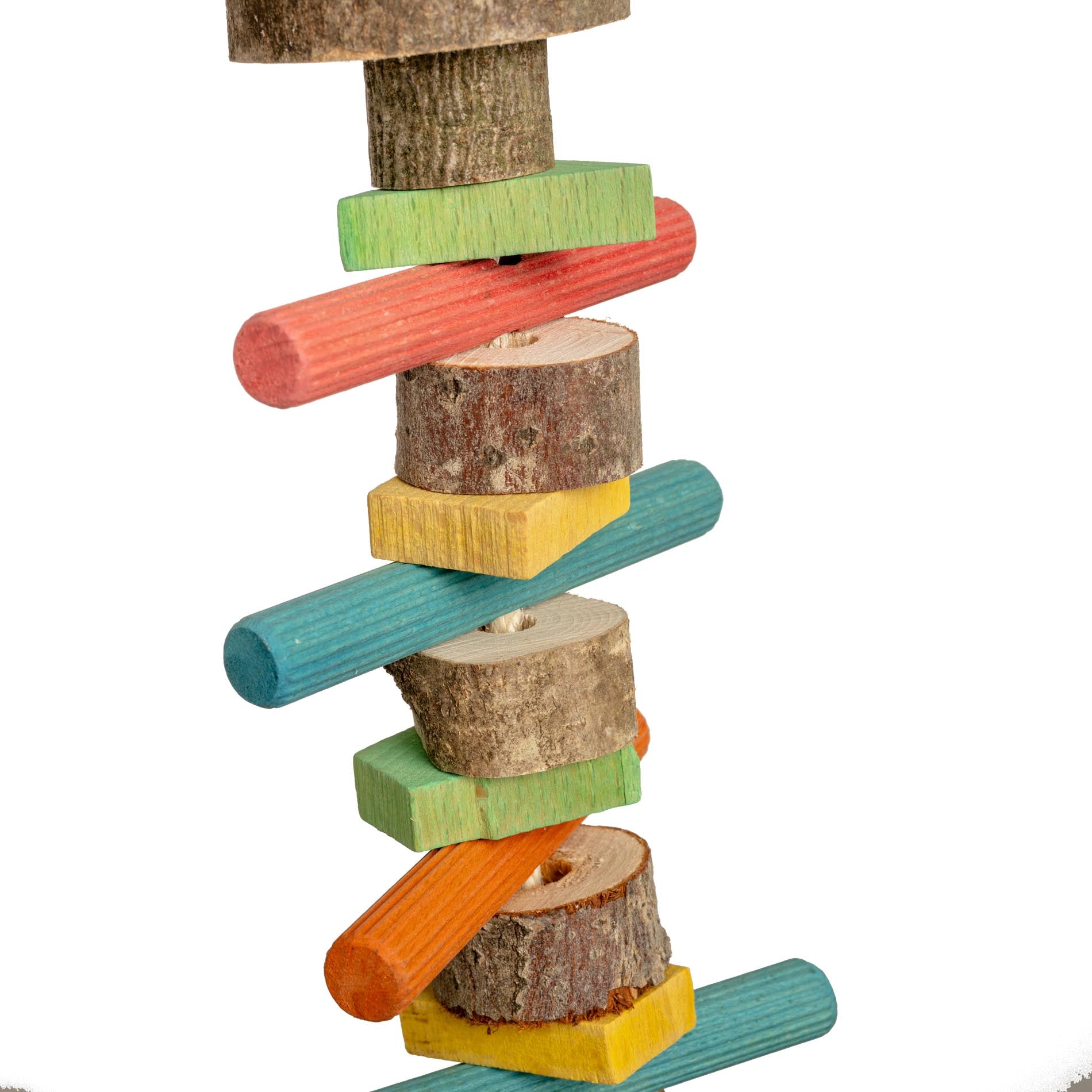 rico-s-futterkiste-knabber-st-bchen-papageienspielzeug-holz-sisal-40cm image 2