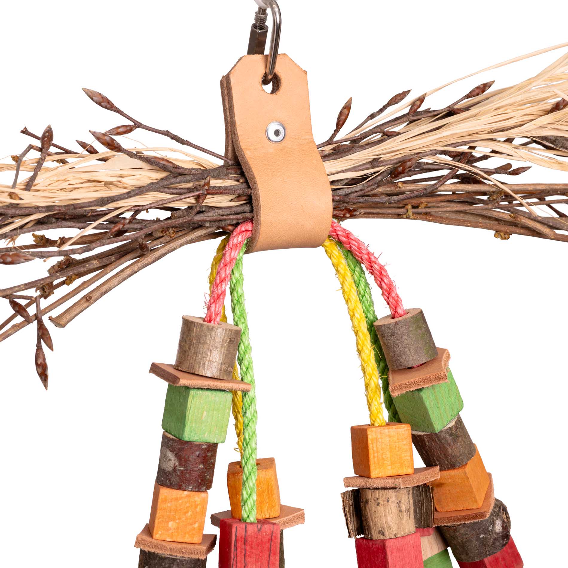 rico-s-futterkiste-sittich-schaukel-mit-knabberdach-vogelspielzeug-40-cm image 2