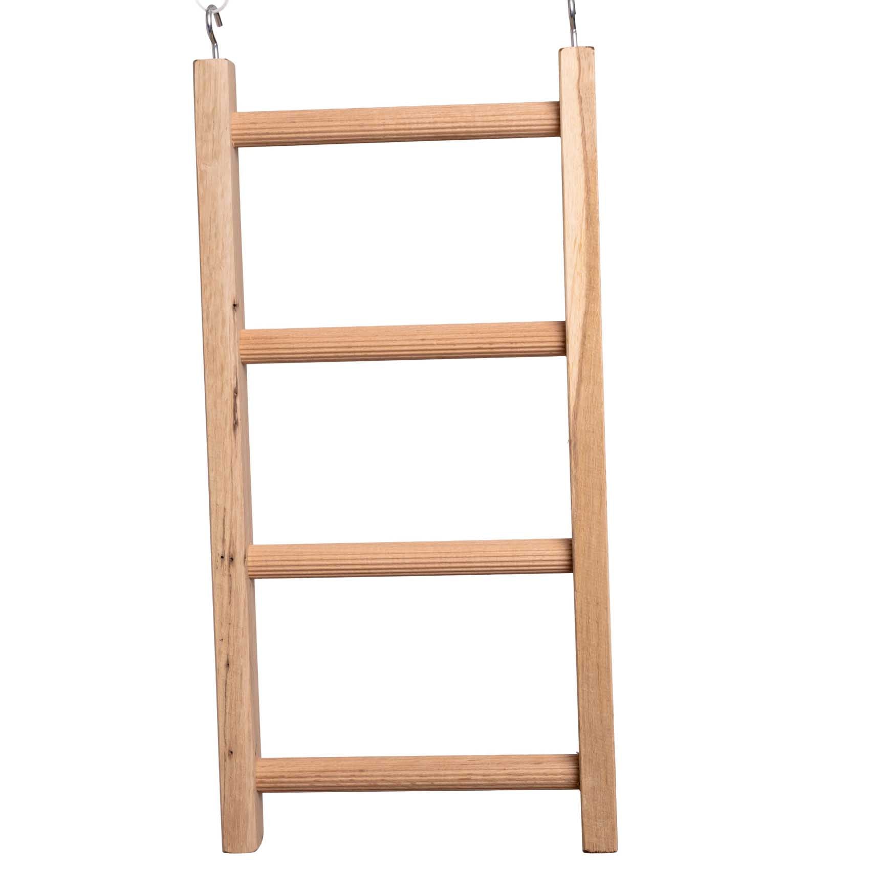 rico-s-futterkiste-sittich-holzleiter-vogelspielzeug-4-sprossen-hartholz image 1