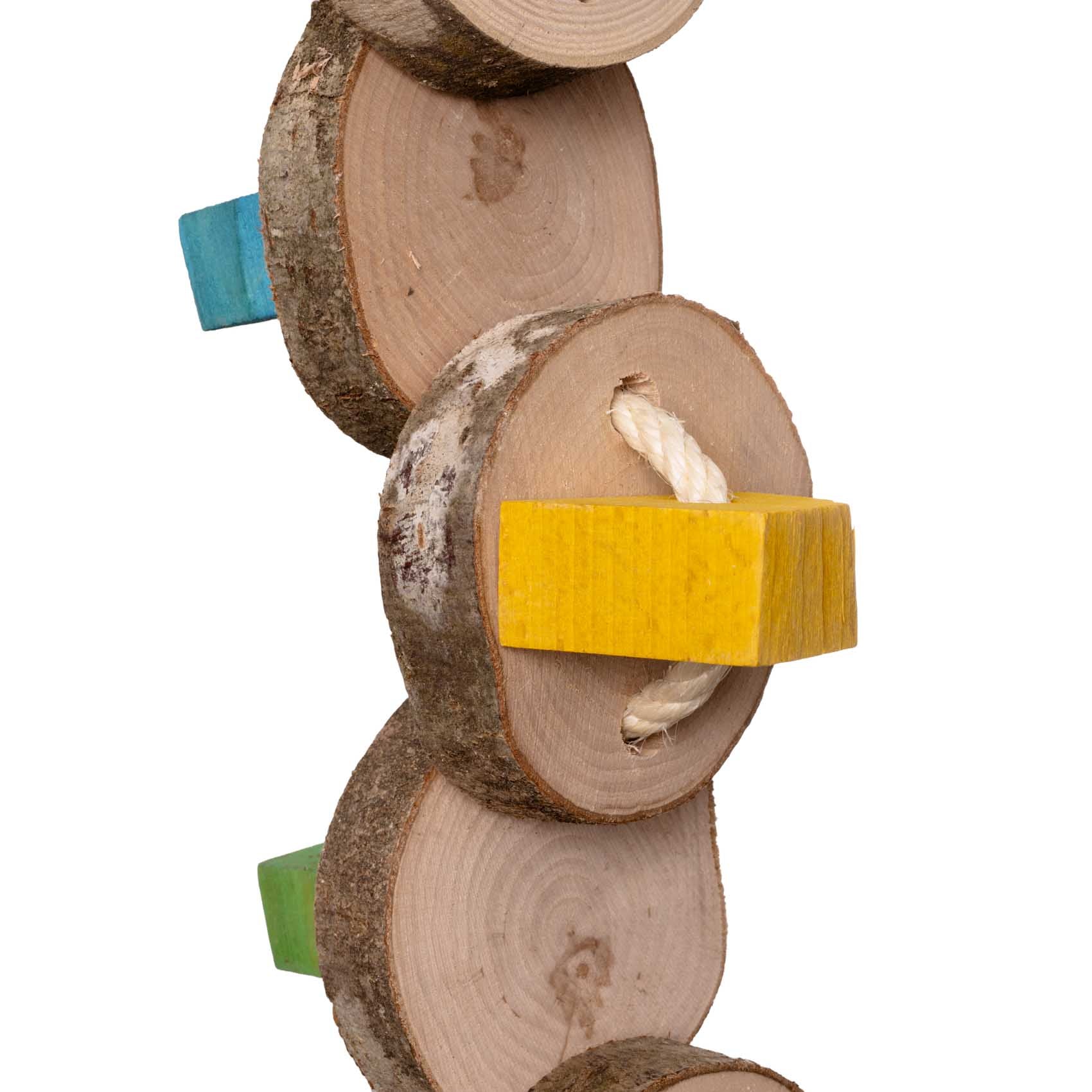 rico-s-futterkiste-holzscheibenraupe-papageienspielzeug-70-cm-hartholz image 3