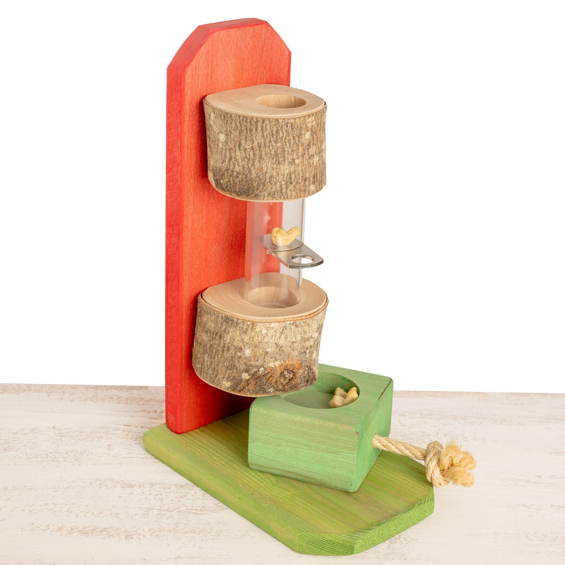 rico-s-futterkiste-leckerli-turm-intelligenzspielzeug-papageien-holz image 2
