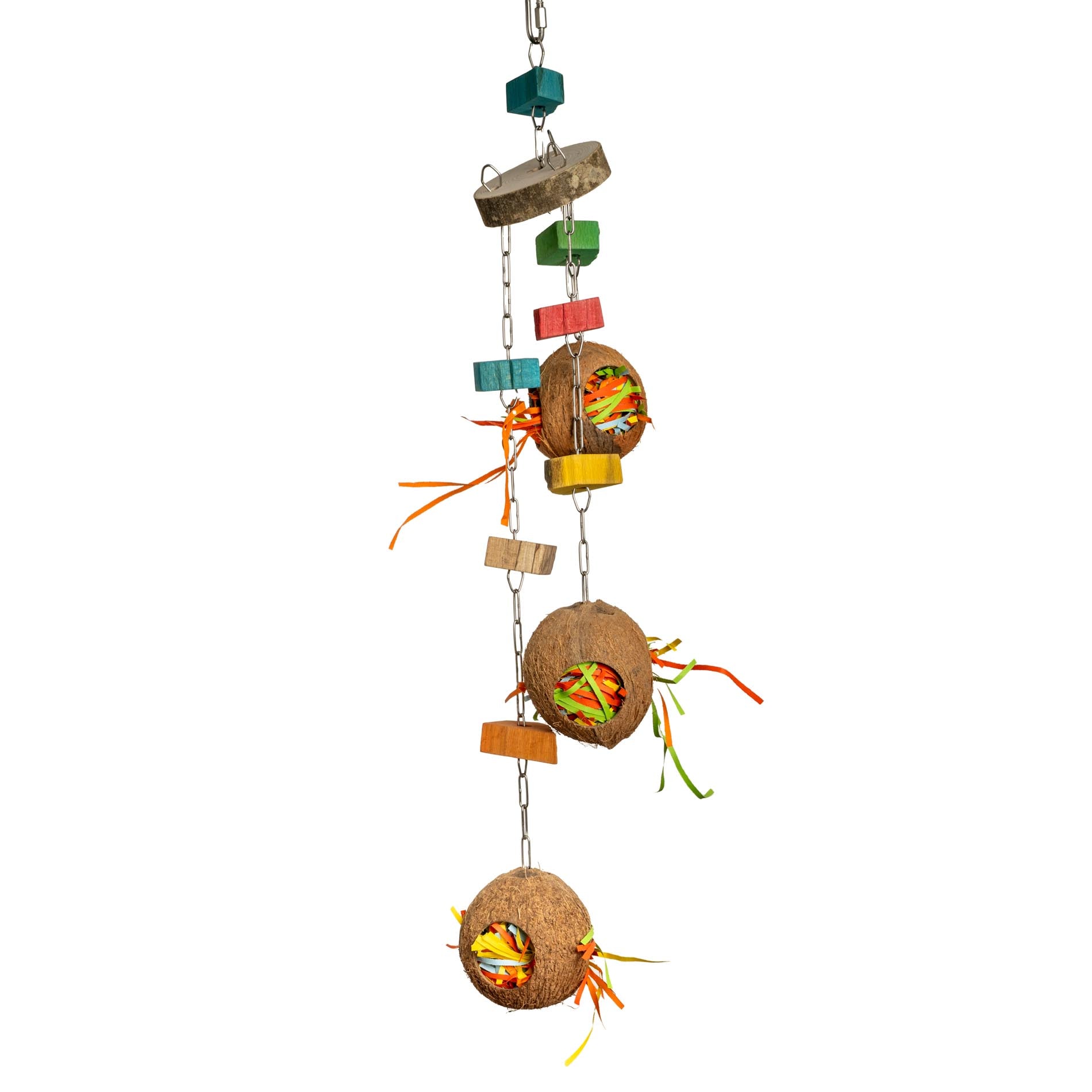rico-s-futterkiste-kokosnuss-versteck-papageienspielzeug-foraging image 1