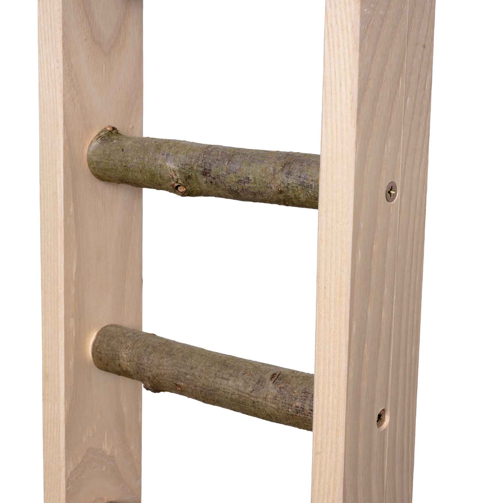 rico-s-futterkiste-holzleiter-rustikal-70-cm-papageienspielzeug image 3