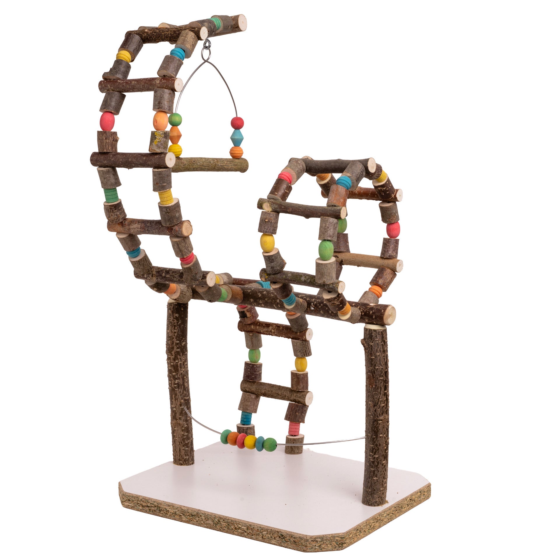 rico-s-futterkiste-sittich-spielplatz-rondo-vogelspielzeug-holz image 4