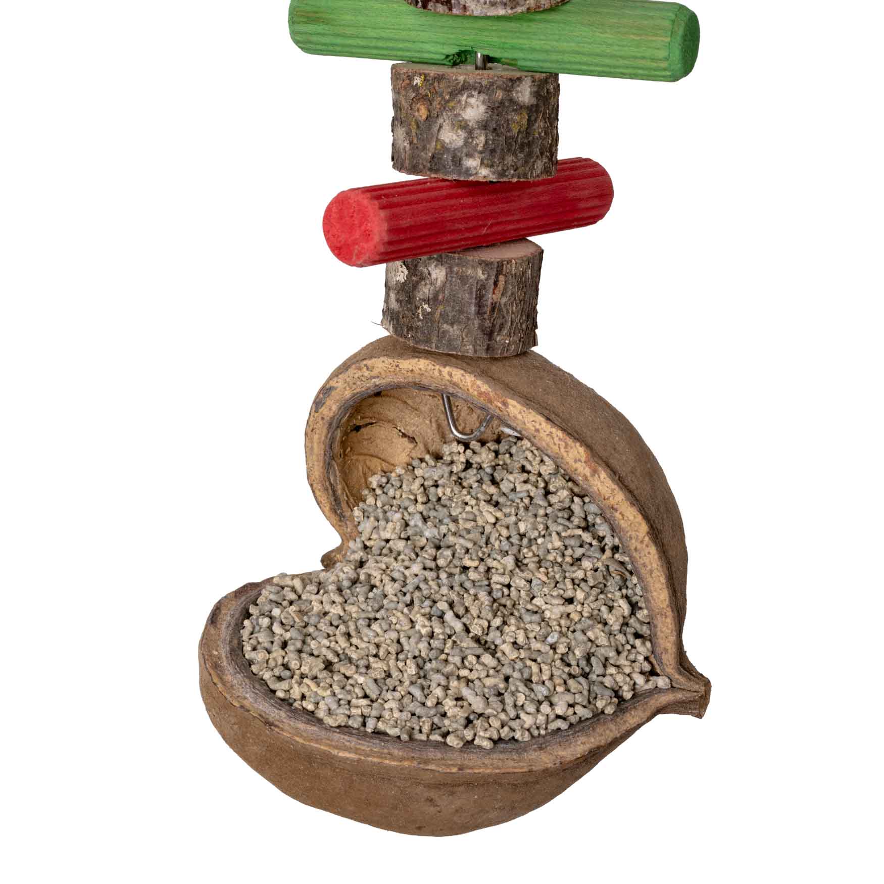 rico-s-futterkiste-buddhanuss-mit-mineralstein-papageienspielzeug-35-cm image 2