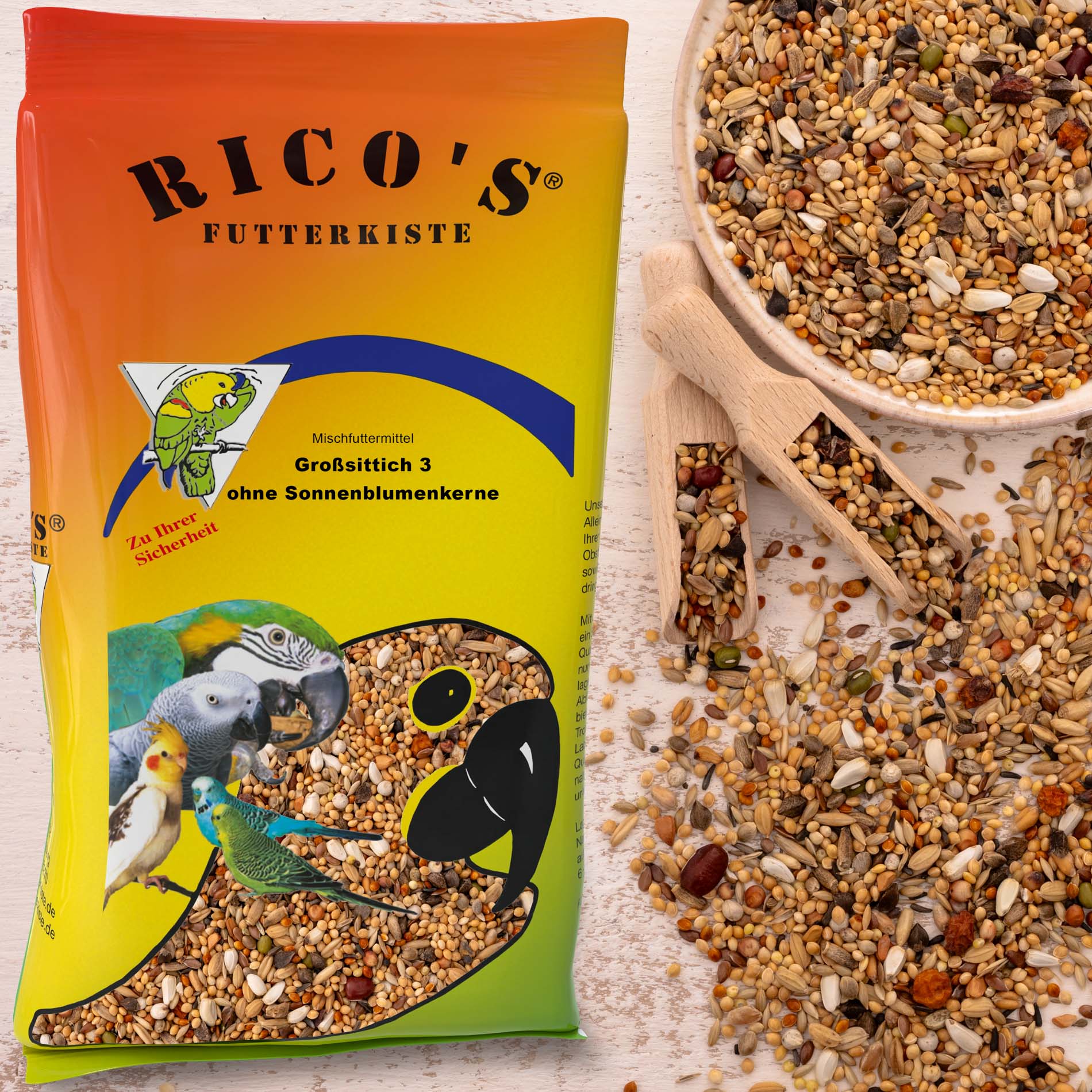 rico-s-futterkiste-gro-sittich-spezial-3-k-rnermischung-1-kg-ohne-sonnenblumen image 2