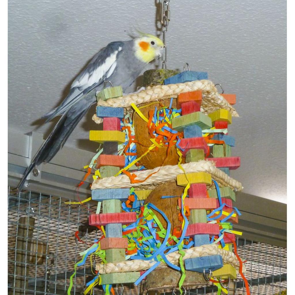rico-s-futterkiste-sittichspielzeug-strohturm-papageienspielzeug-30x20-cm-foragi image 4
