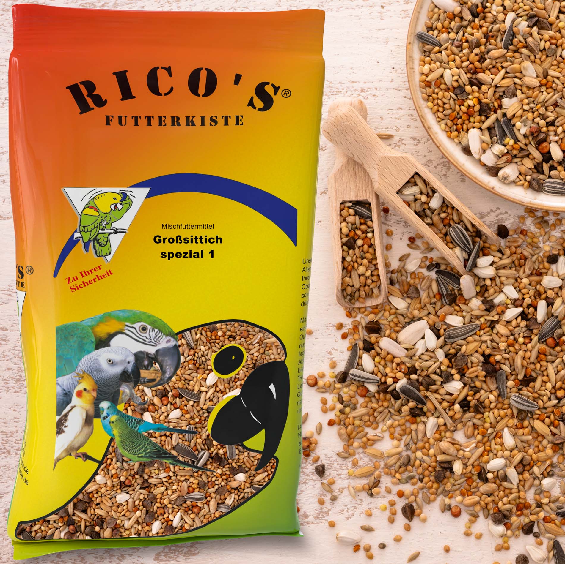 rico-s-futterkiste-gro-nymphensittich-spezial-1-k-rnermischung-1-kg image 2