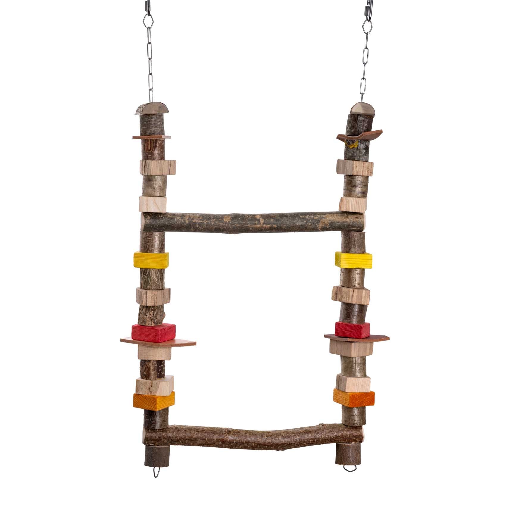 rico-s-futterkiste-doppelschaukel-papageienschaukel-naturholz-70cm image 1