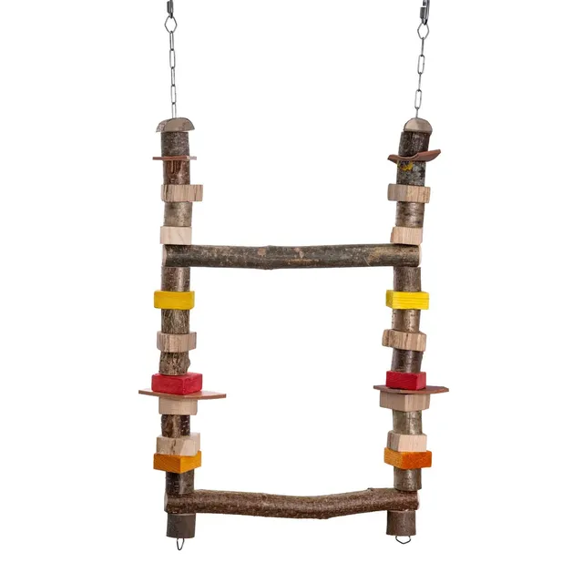 rico-s-futterkiste-doppelschaukel-papageienschaukel-naturholz-70cm image 1