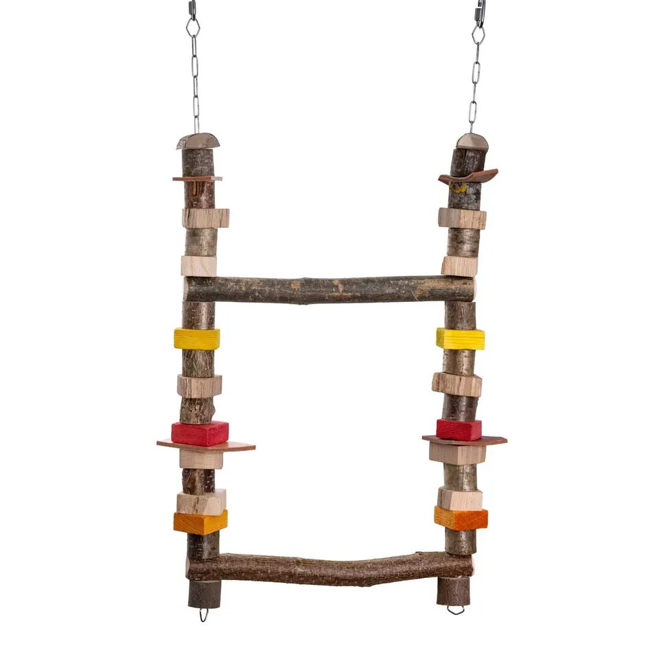 rico-s-futterkiste-doppelschaukel-papageienschaukel-naturholz-70cm image 1