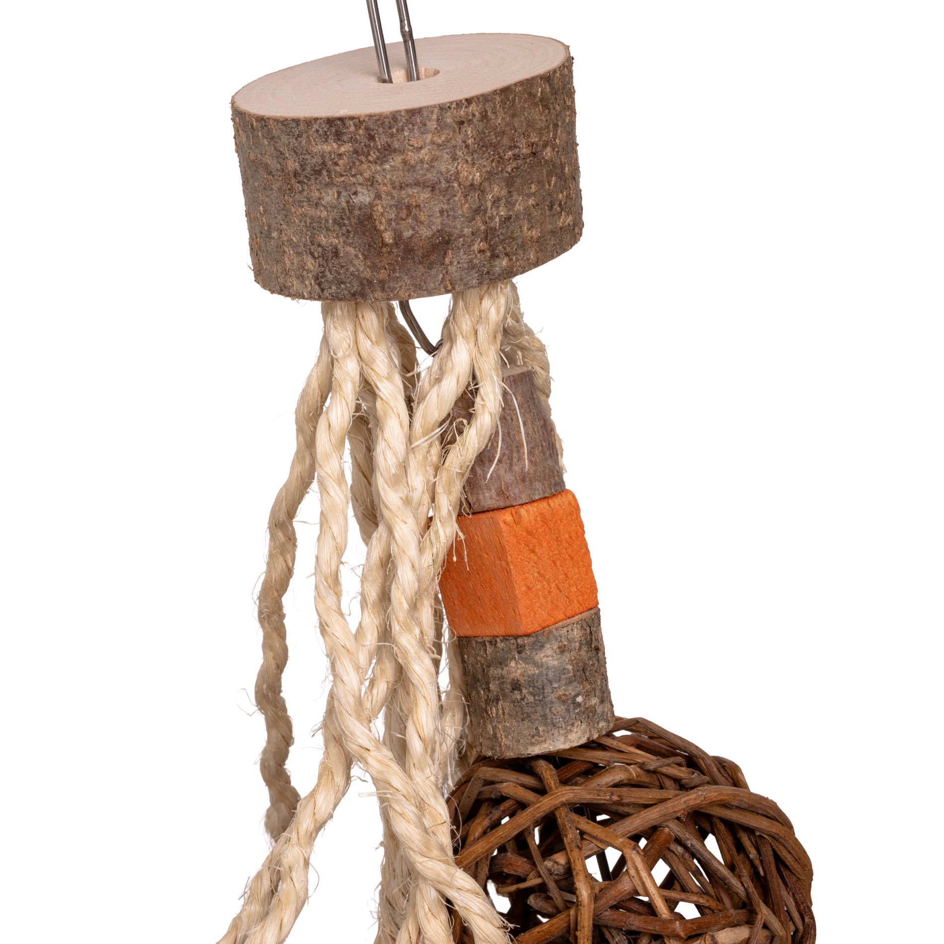 rico-s-futterkiste-sisalderwisch-papageienspielzeug-holz-sisal-28-cm image 3