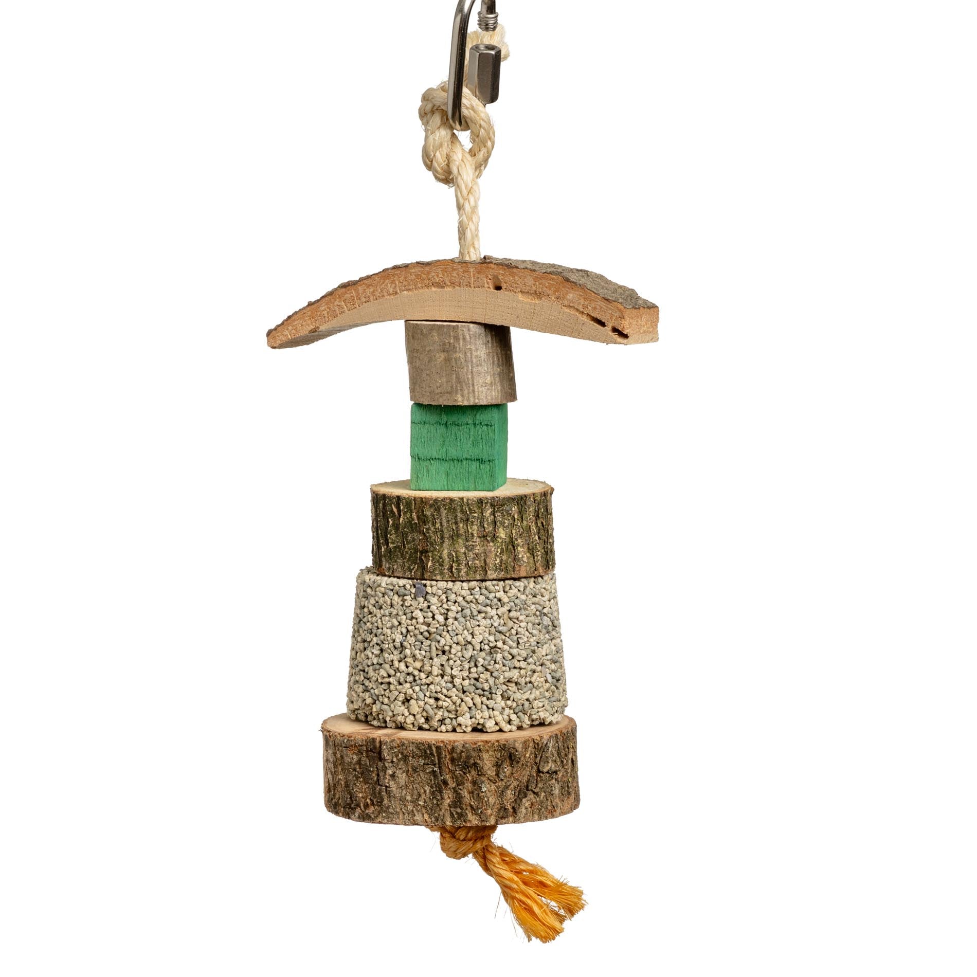 rico-s-futterkiste-sittich-mineralstein-mit-knabberholz-100-g image 1