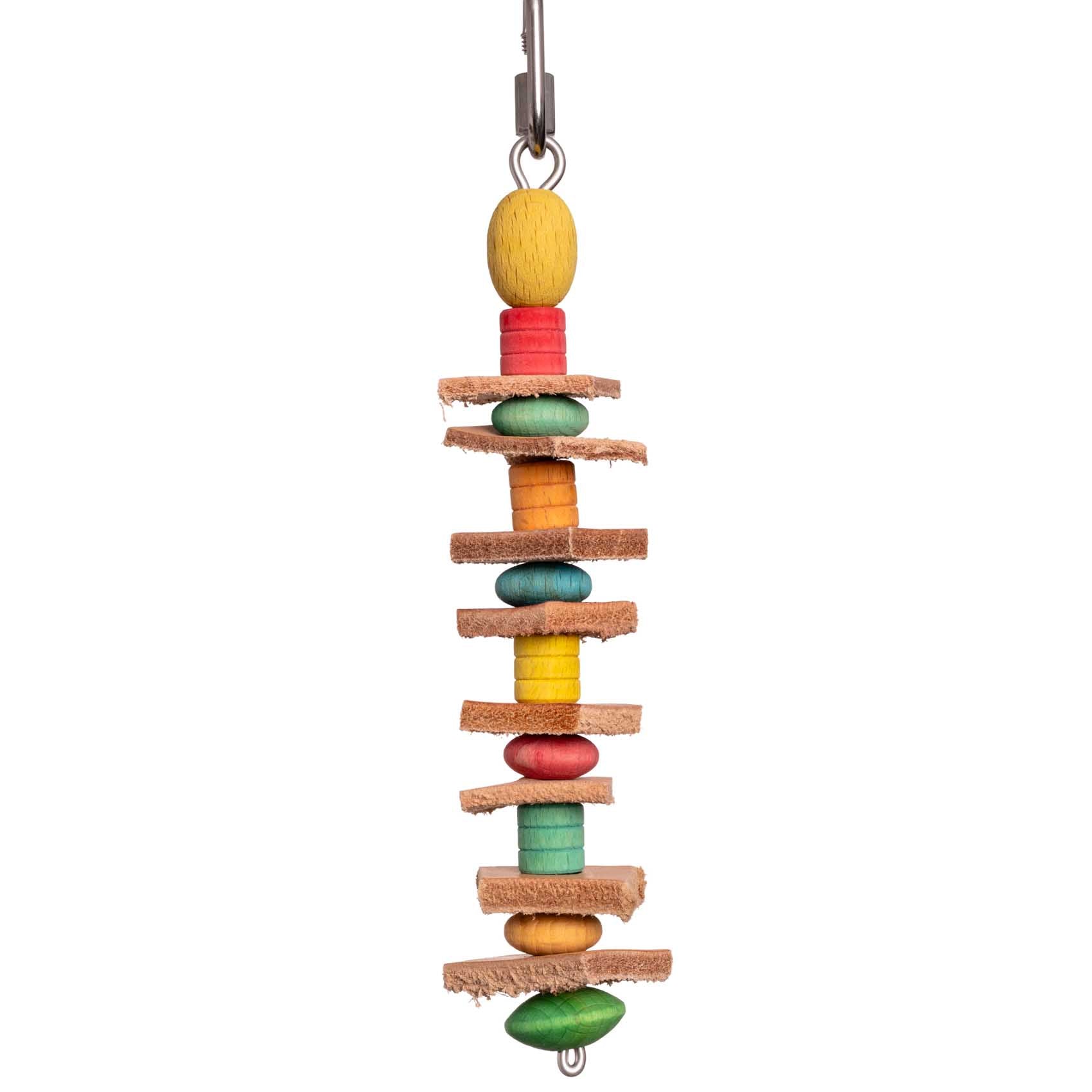 rico-s-futterkiste-lederspielzeug-mini-wellensittich-12-cm image 1