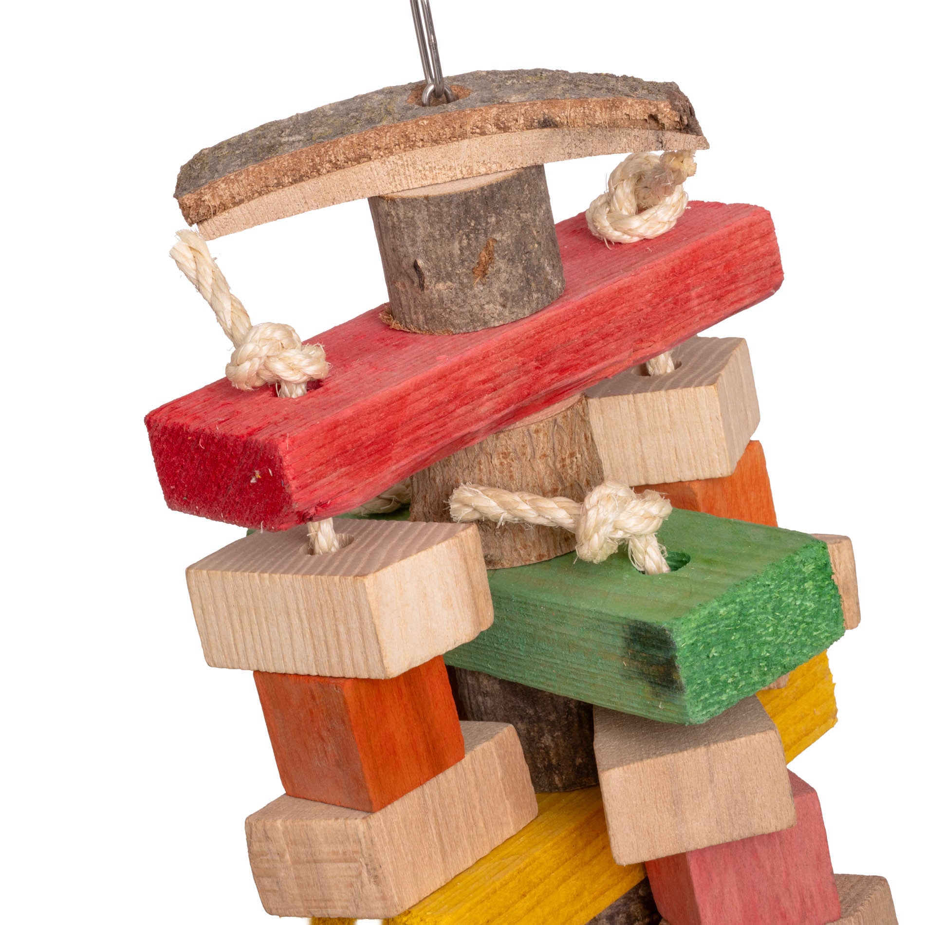 rico-s-futterkiste-w-rfelturm-papageienspielzeug-holz-sisal-36-cm image 2