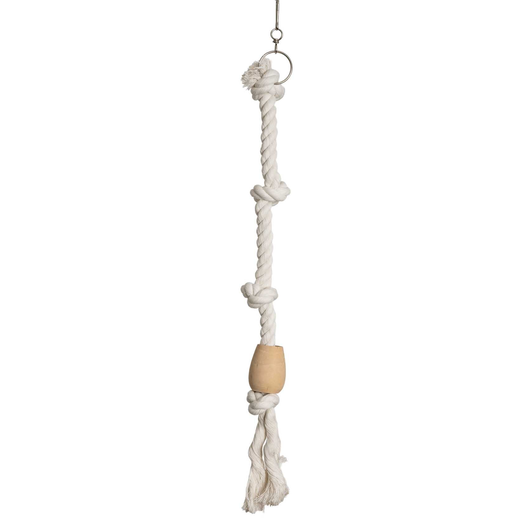 nobby-baumwoll-kletterseil-holzkugel-papageienspielzeug-3cm image 1