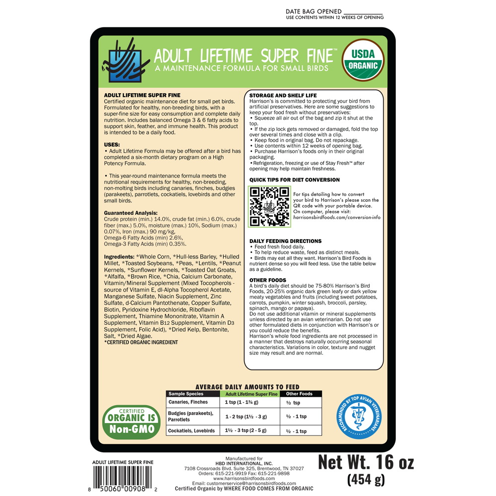 harrison-adult-lifetime-super-fine-vogelfutter-bio image 2