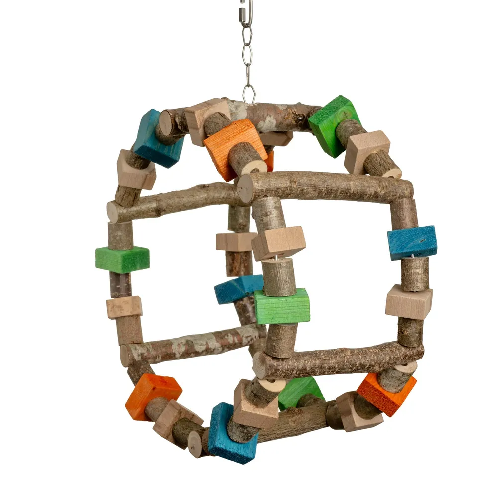 rico-s-futterkiste-schaukel-und-spielrad-papageienspielzeug-30-cm image 1