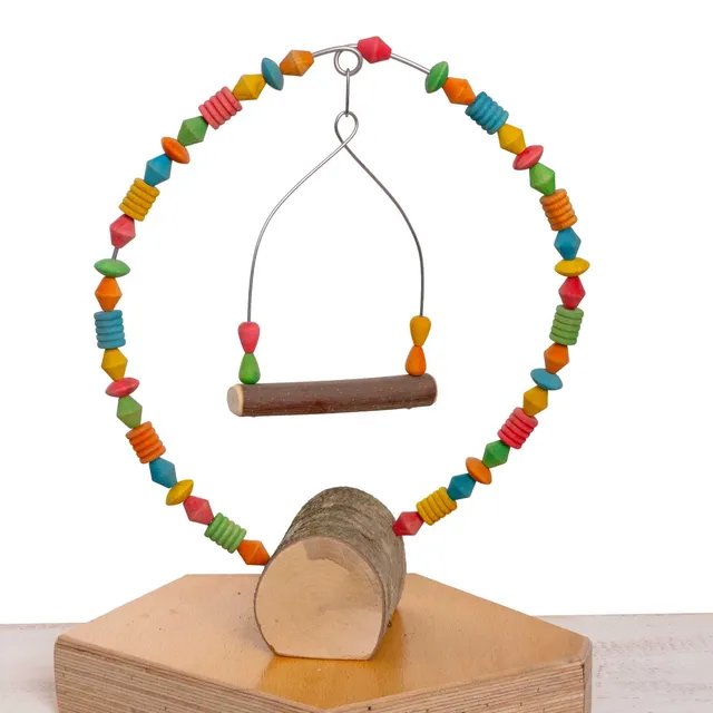 rico-s-futterkiste-sittich-schaukel-bogen-knabberspielzeug-vario-30cm image 1