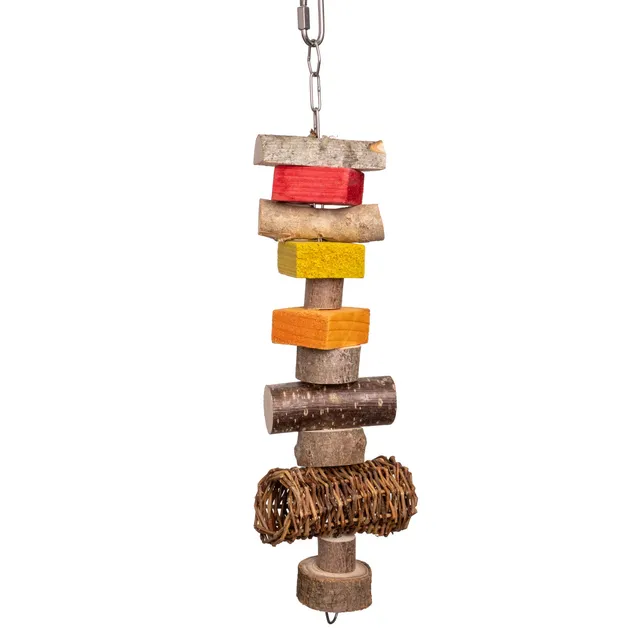 rico-s-futterkiste-spielkette-weidenrolle-papageienspielzeug-40cm image 1