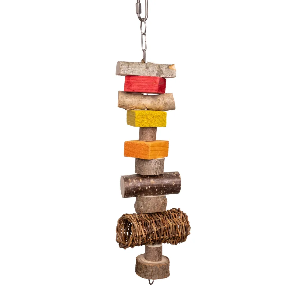 rico-s-futterkiste-spielkette-weidenrolle-papageienspielzeug-40cm image 1