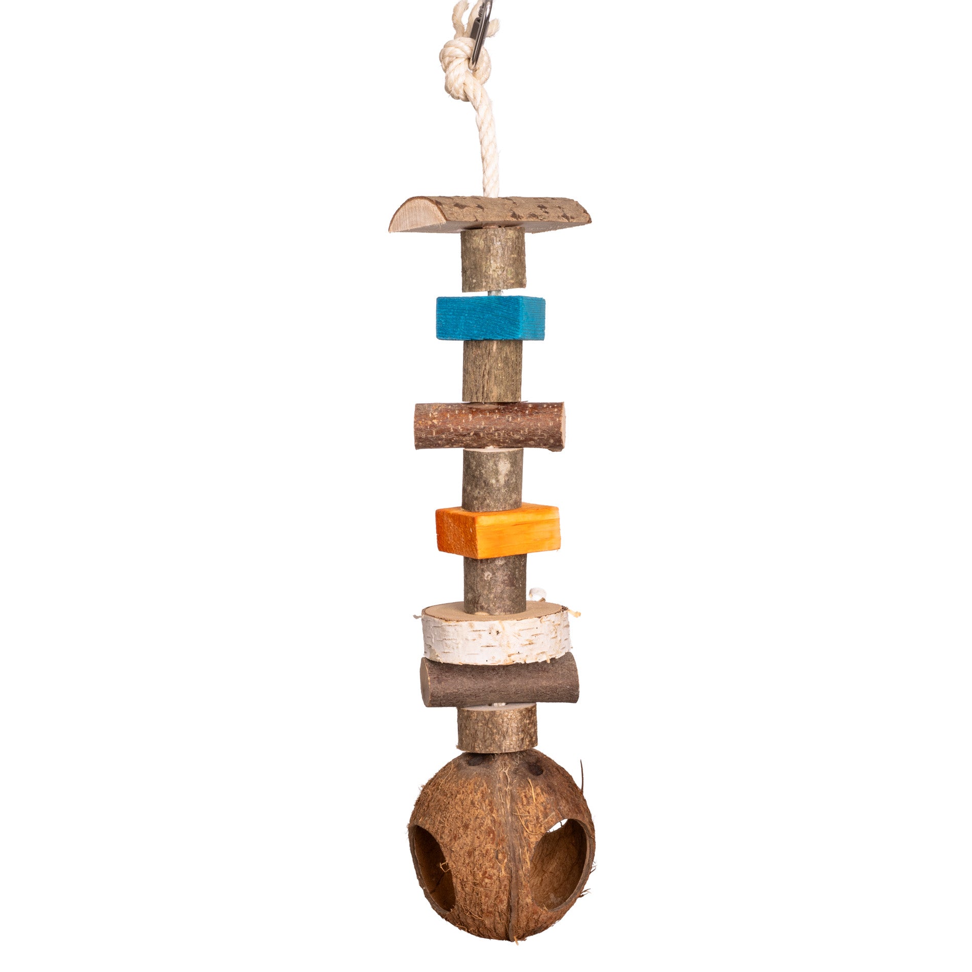 sisal-coco-house-papageienspielzeug-kokos-holz-65-cm image 1