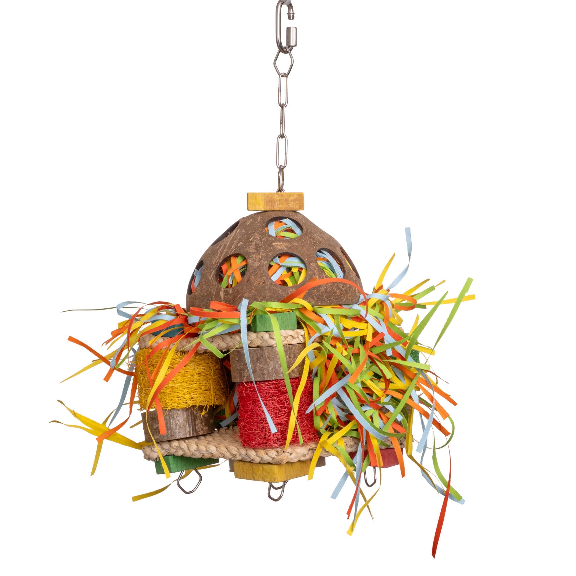 rico-s-futterkiste-stroh-doppeldecker-papageienspielzeug-stroh-kokos image 1