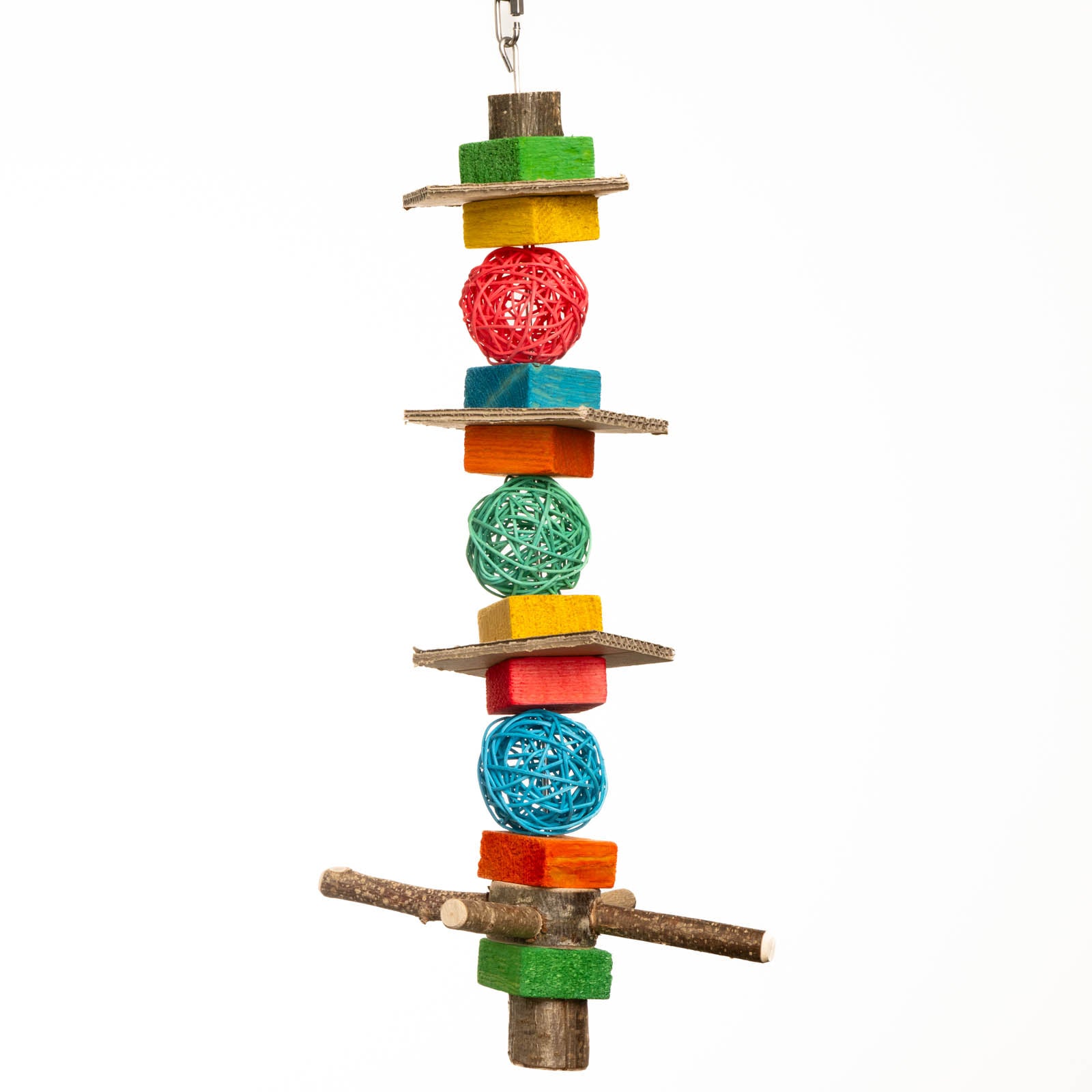 rico-s-futterkiste-sittich-schredder-schaukel-sittichspielzeug-45-cm image 1