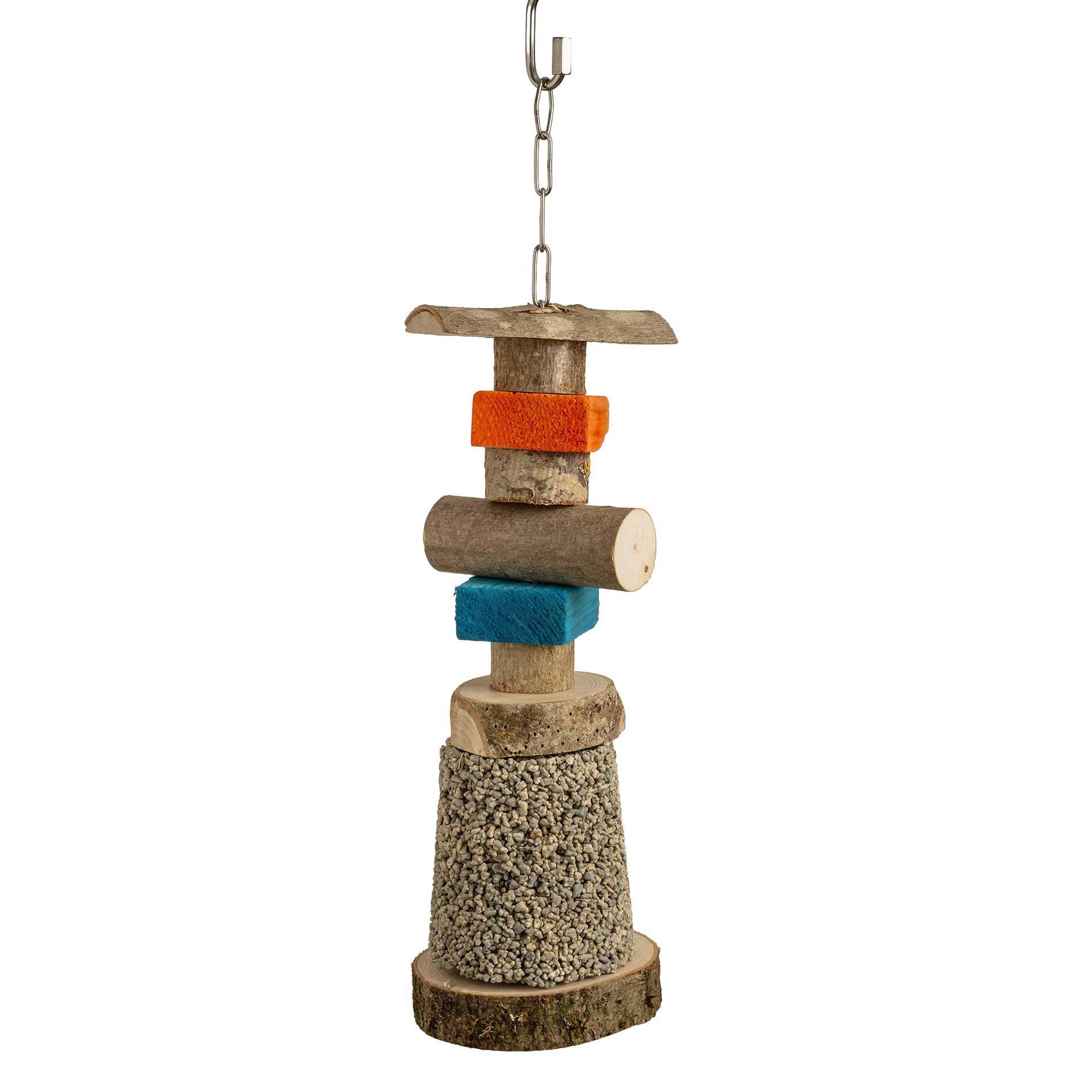 rico-s-futterkiste-stone-rope-mineralstein-large-papageienspielzeug-algenkalk image 1