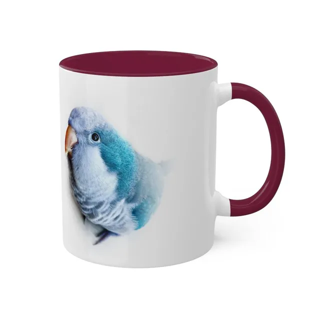 rico-s-futterkiste-tk04-tasse-sperlingspapagei-bordeaux-geschenk image 1