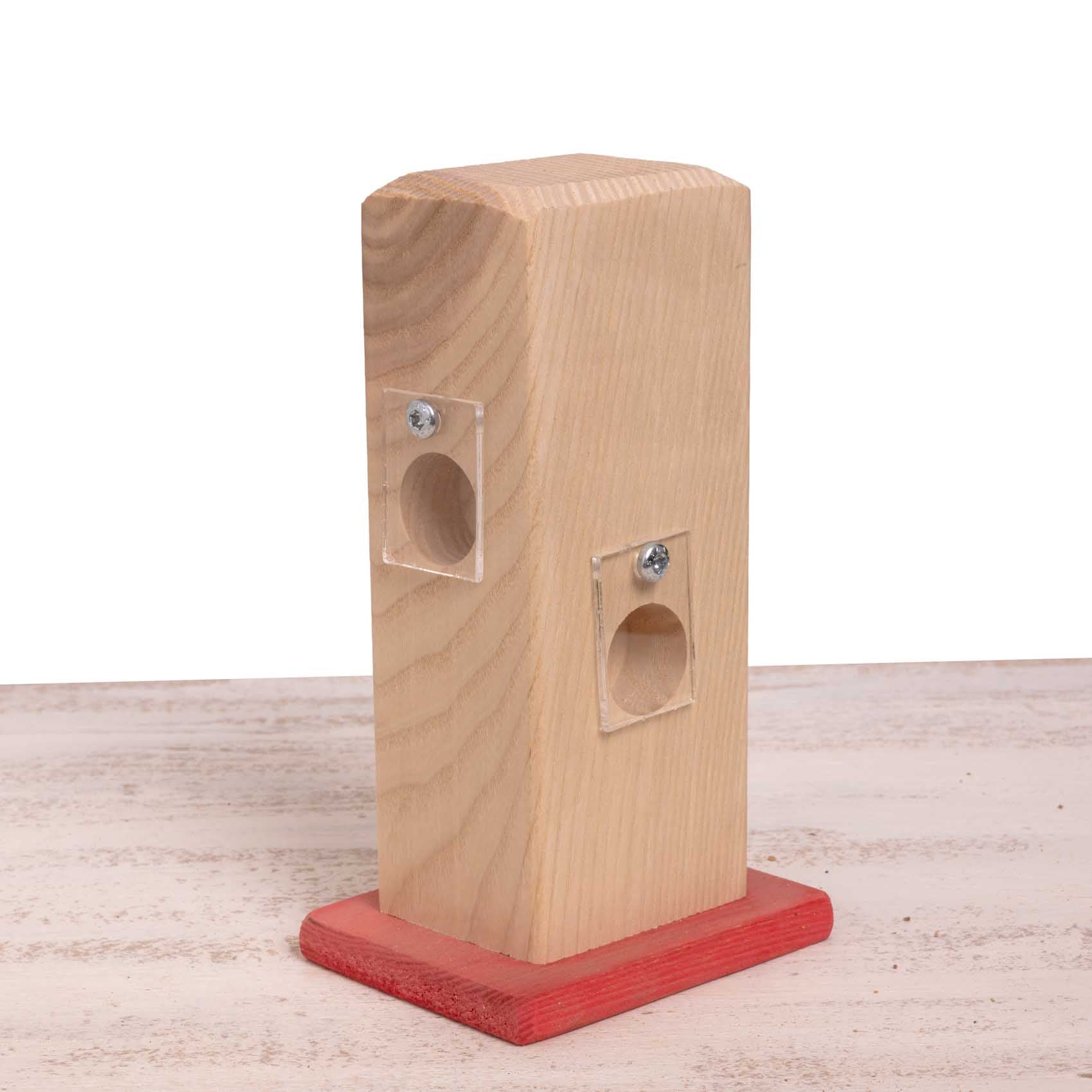 rico-s-futterkiste-versteckspielturm-intelligenzspielzeug-f-r-sittiche-holz image 1
