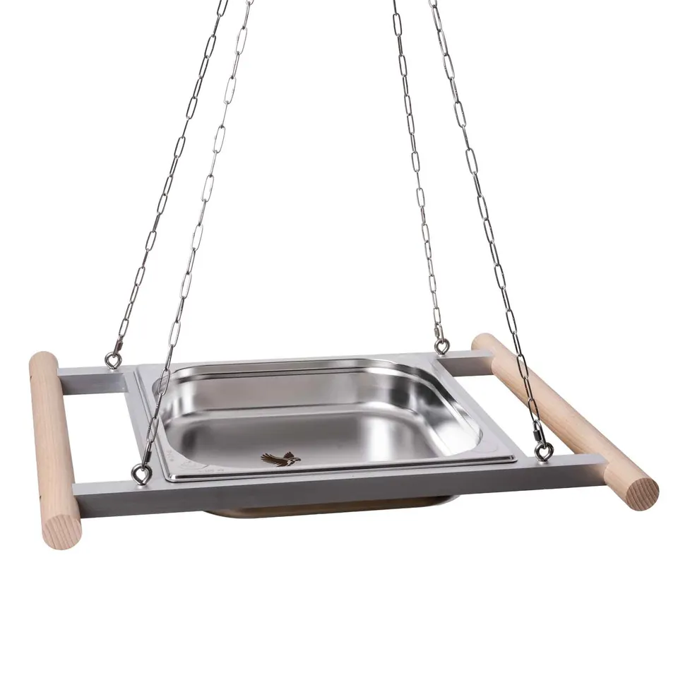 rico-s-futterkiste-edelstahlwanne-volierenzubeh-r-49x46-cm-schwingend image 1