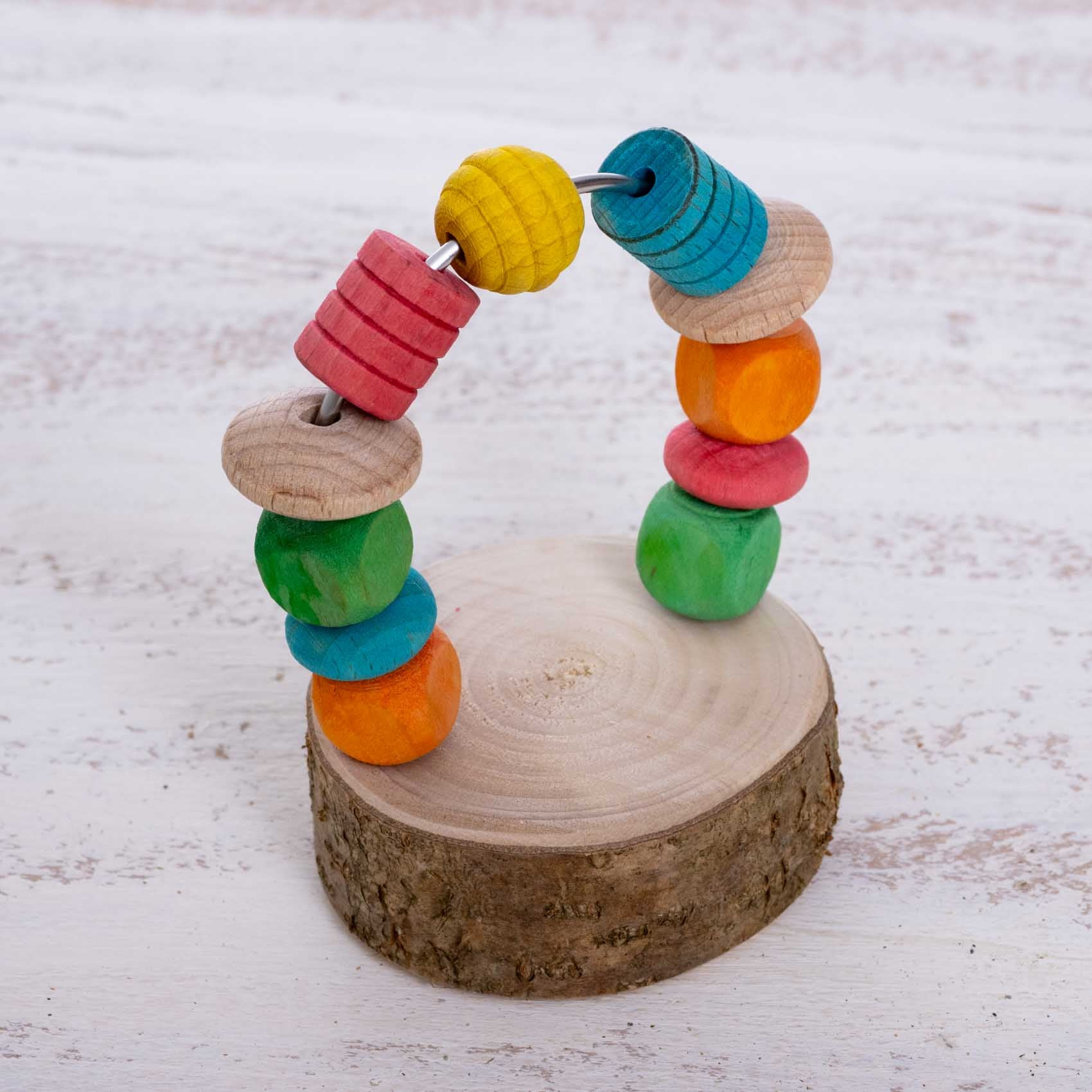 rico-s-futterkiste-foot-toy-greifspielzeug-holz-edelstahl image 3