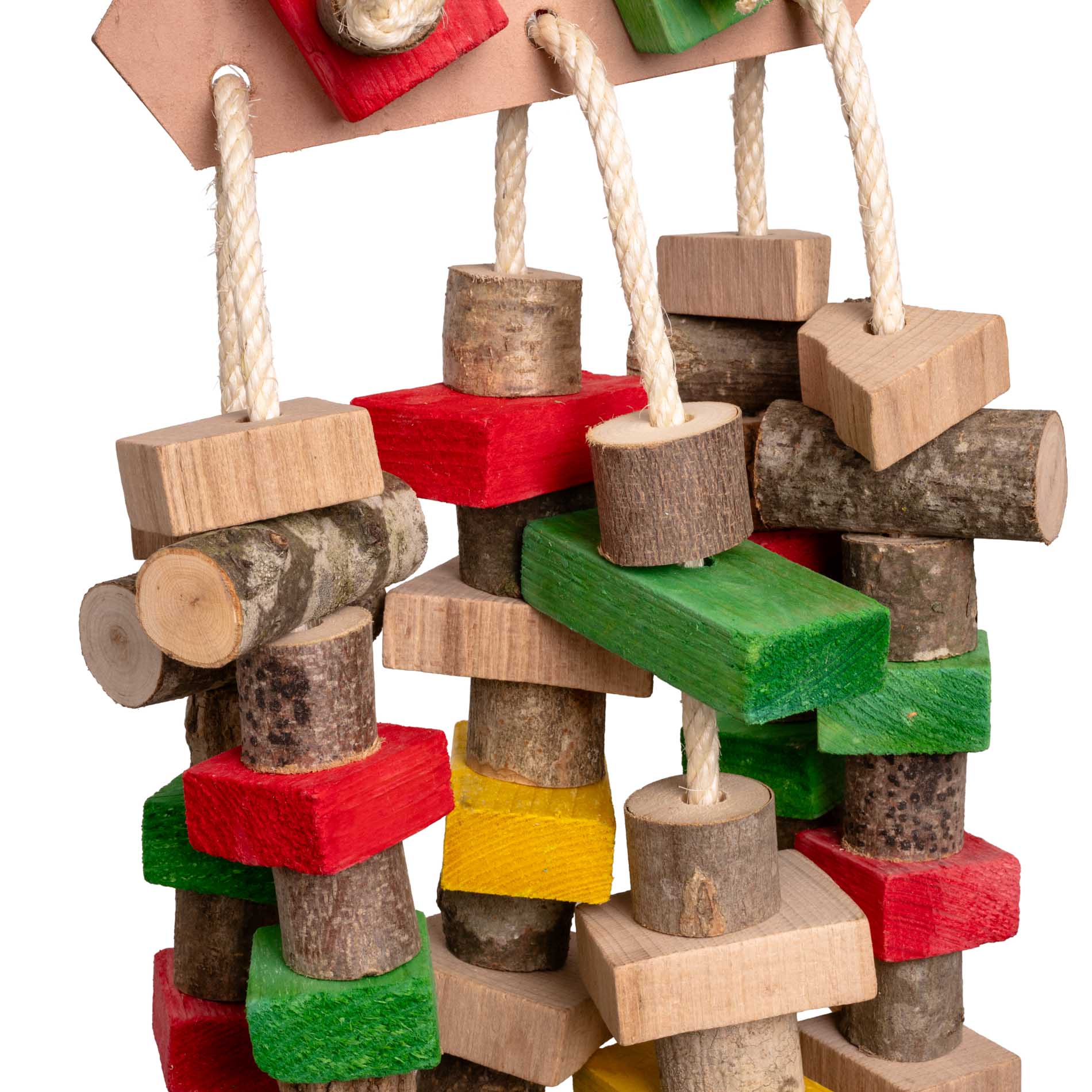 rico-s-futterkiste-lederdreieck-mit-sisal-papageienspielzeug-70-cm image 3