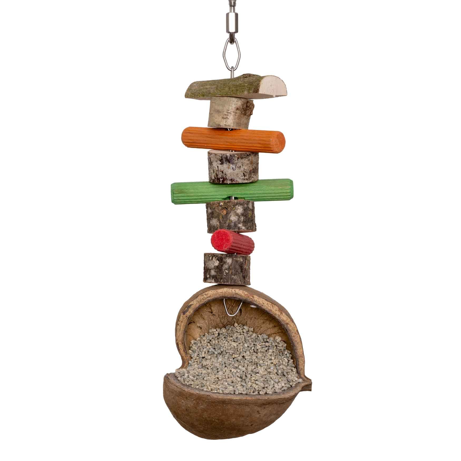 rico-s-futterkiste-buddhanuss-mit-mineralstein-papageienspielzeug-35-cm image 4