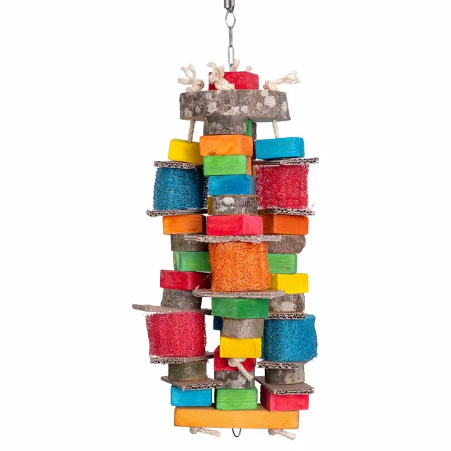 rico-s-futterkiste-luffa-schredderturm-gigant-xl-papageienspielzeug image 1