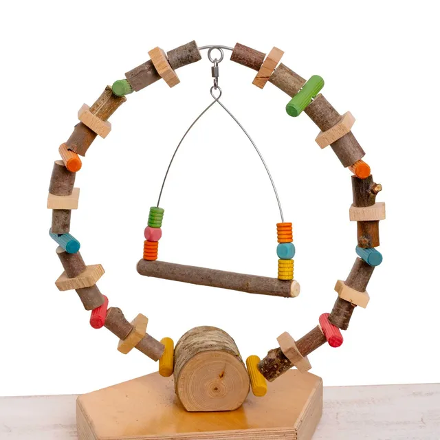 rico-s-futterkiste-spiel-schaukelbogen-sittichspielzeug-buche image 1