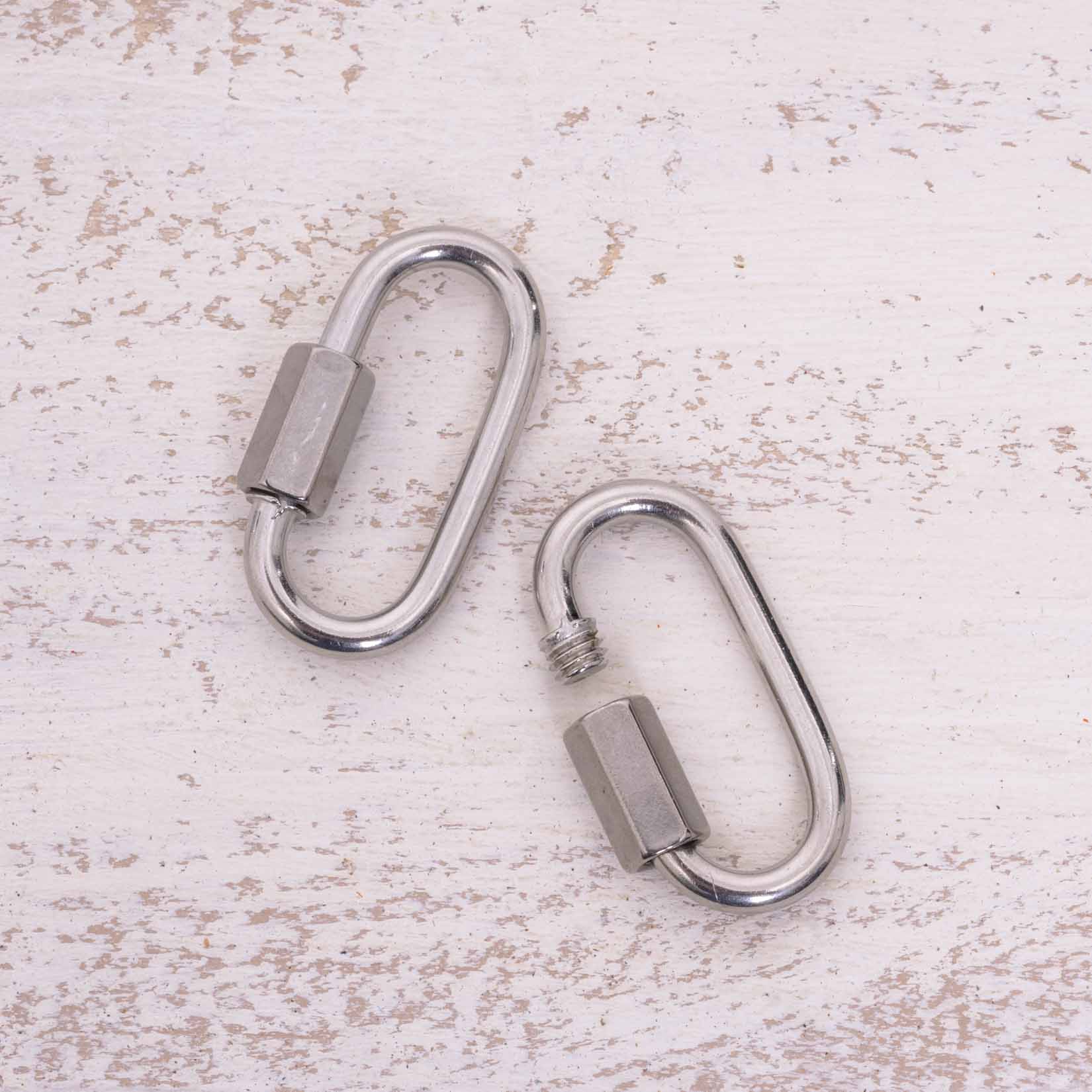 rico-s-futterkiste-edelstahlkettenglied-4-cm-schraubverschluss-rostfrei image 1