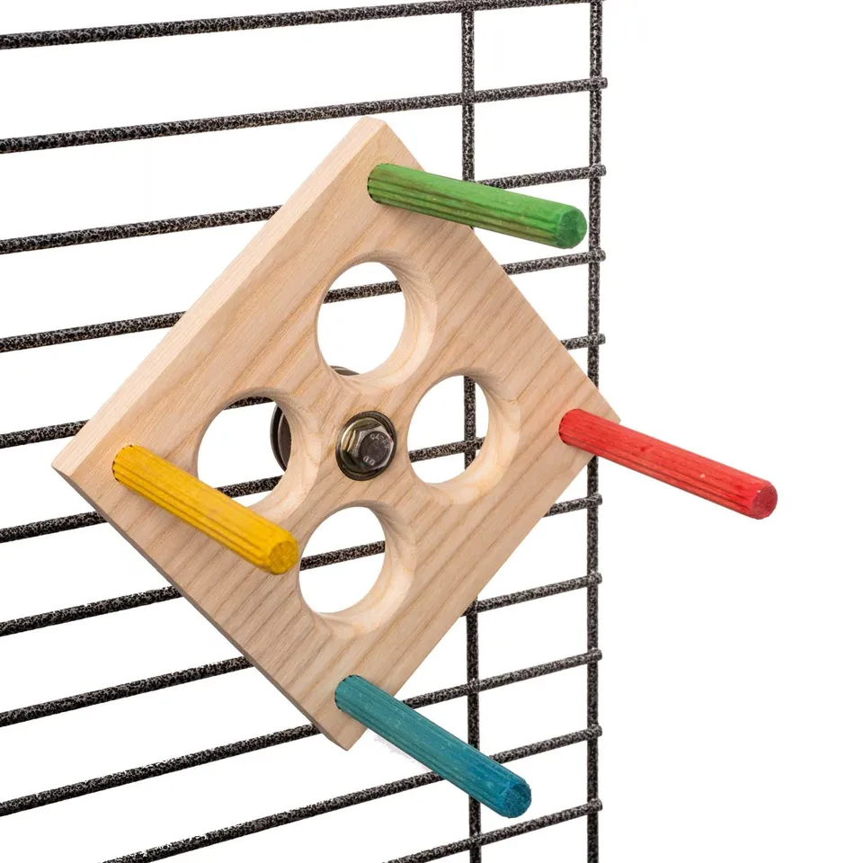 sittich-karussell-hartholz-vogelspielzeug-mit-kugellager image 1