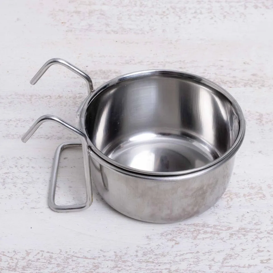 rico-s-futterkiste-volierenzubeh-r-edelstahlnapf-7cm-150ml-rostfrei image 1