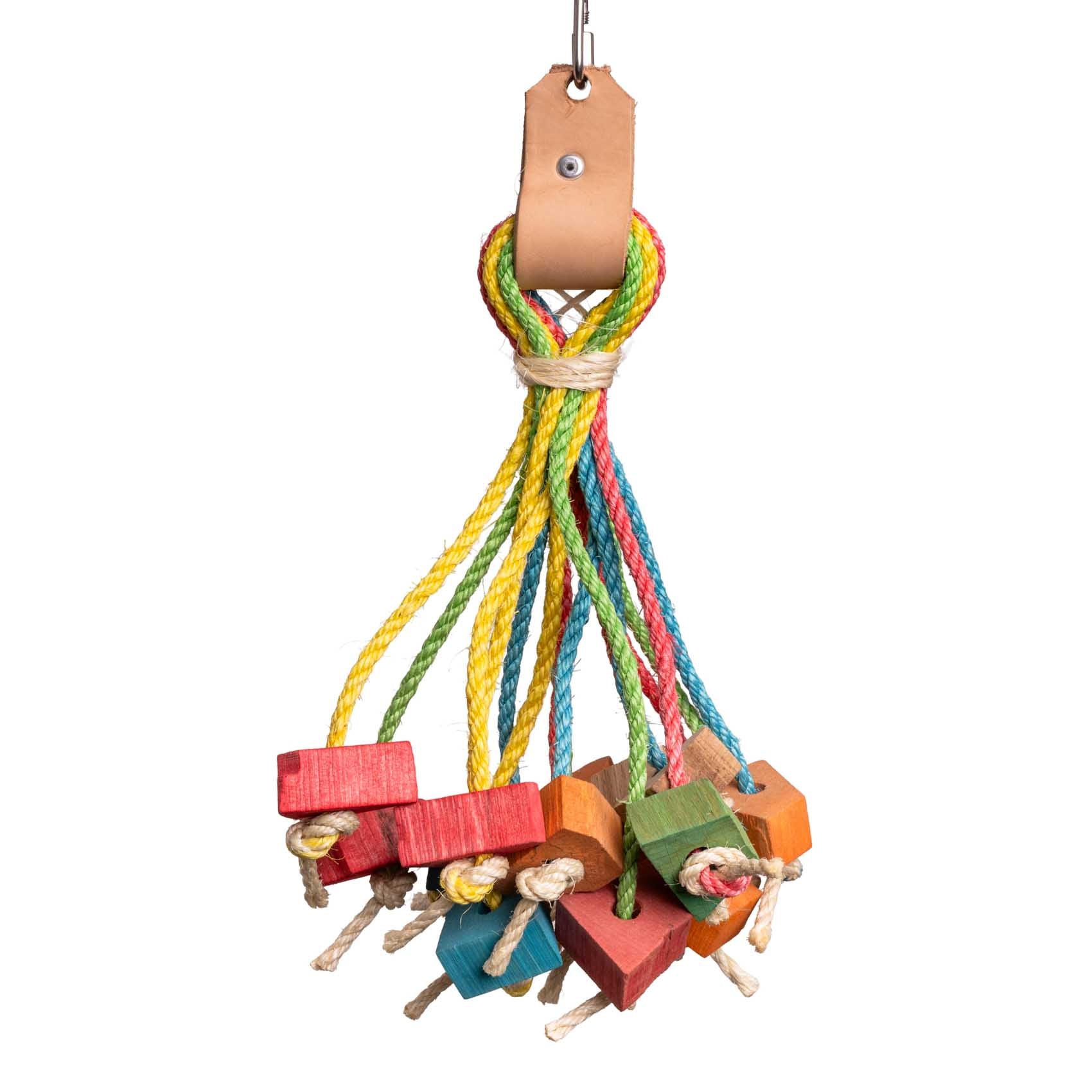 rico-s-futterkiste-sisal-krake-papageienspielzeug-schreddern-40cm image 1