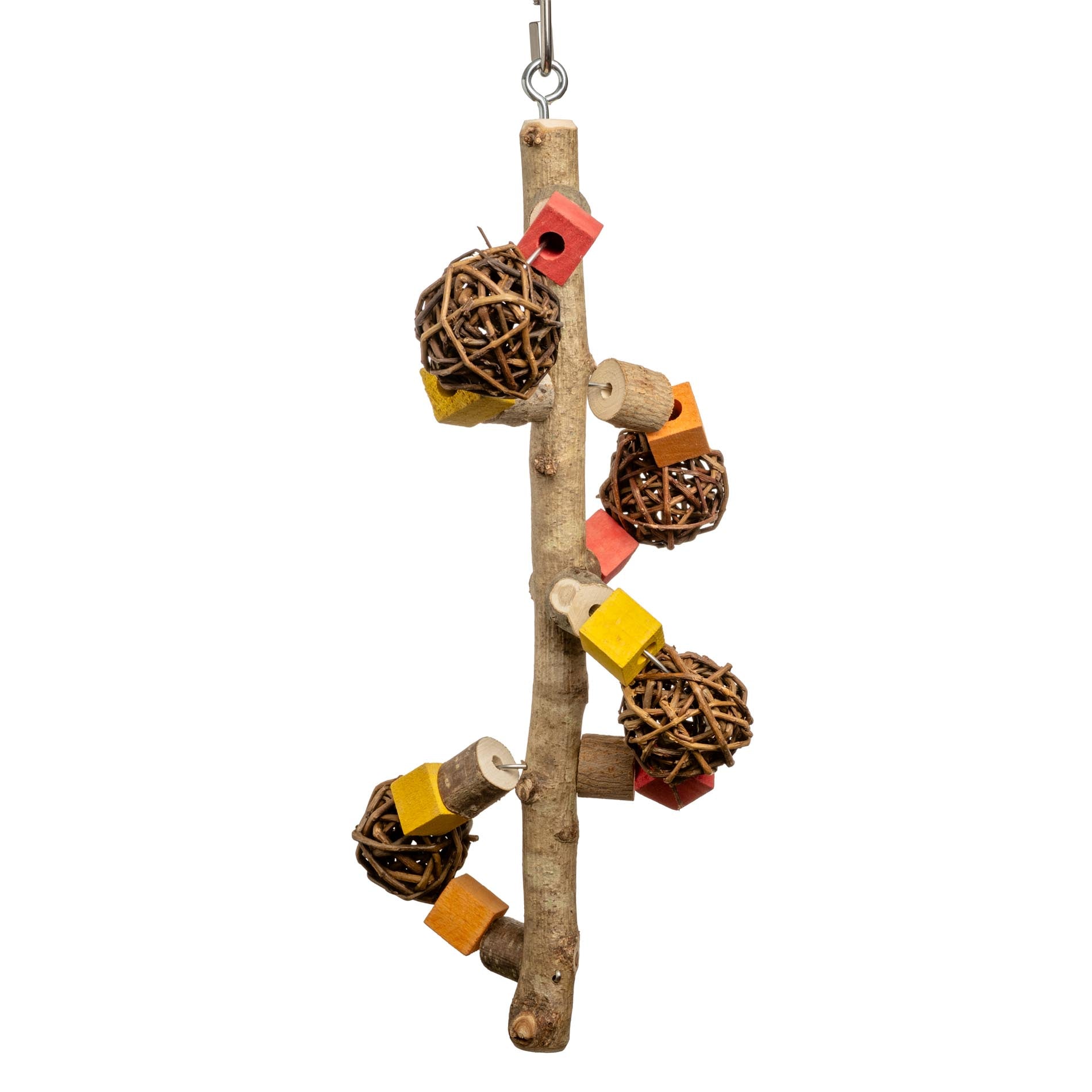 rico-s-futterkiste-weidenball-spirale-sittichspielzeug-holz-40-cm image 2
