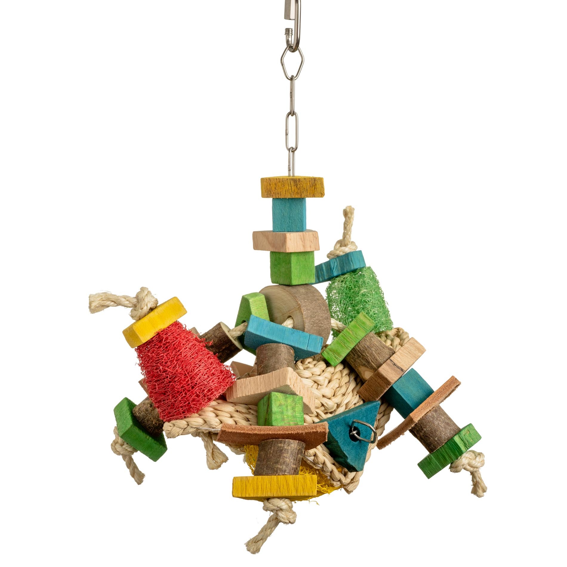 rico-s-futterkiste-sputnik-strohteppich-papageienspielzeug-35-cm image 2